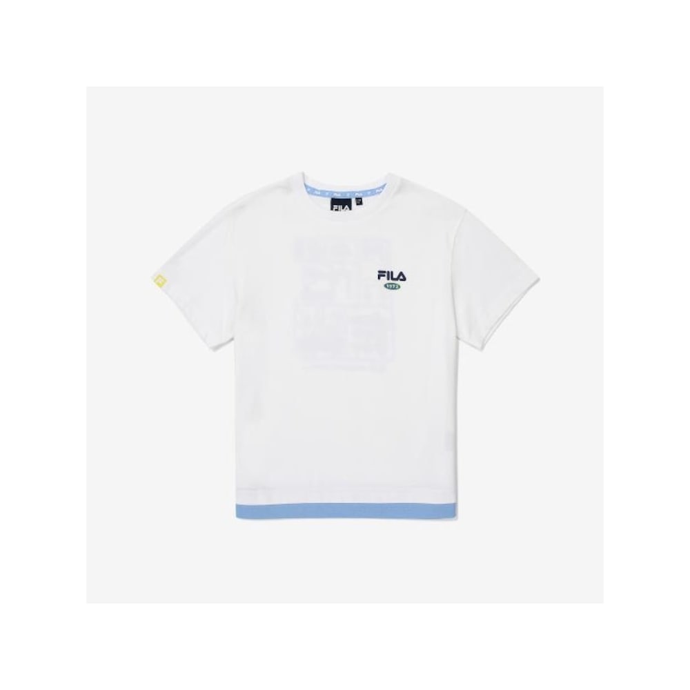 [FILA KIDS] プラスチックモデルグラフィック T シャツ (FK2RSG2S04X_OWH) Q0ZFK2RSG2S04XOWH