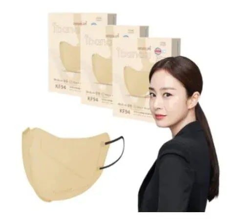 エア黄砂防疫用マスク 中型KF94 30枚 (ウォームベージュ)
