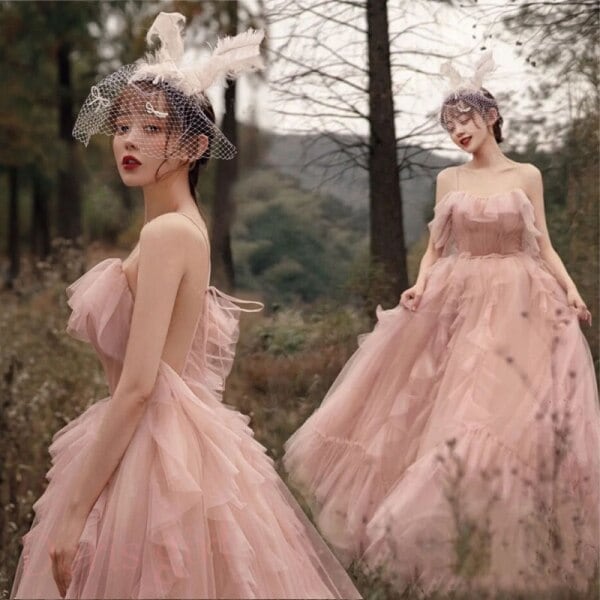 ウェディングドレス カラードレス ロング パーティードレス 大きいサイズ 結婚式 二次会