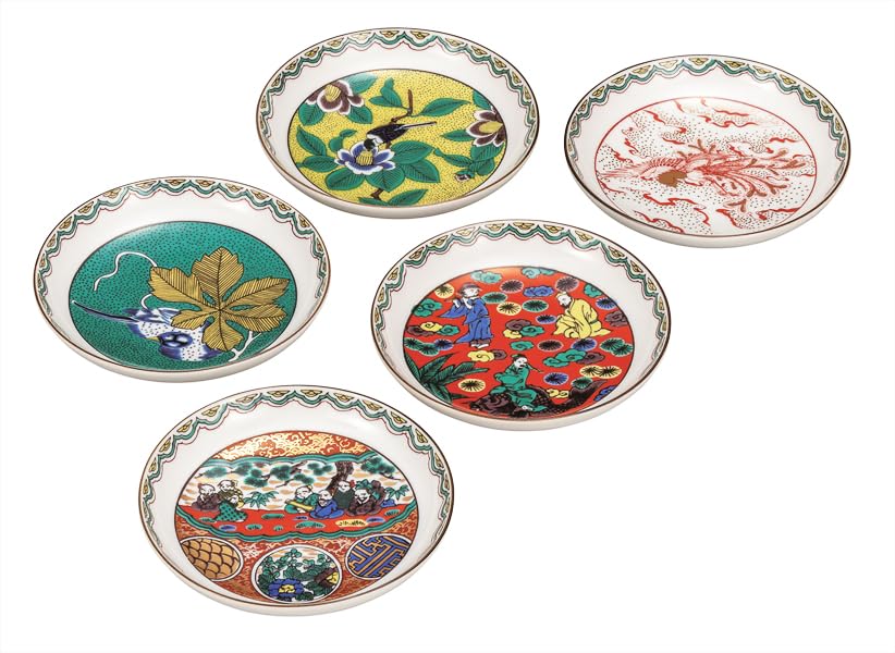 ナカマル『九谷焼』4.2号皿揃時代絵 K9-90