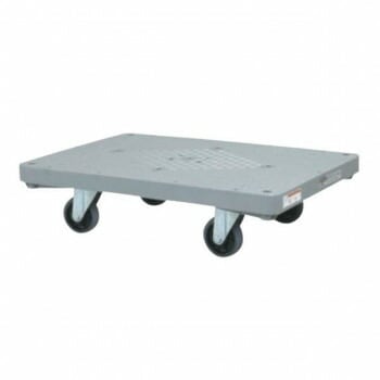 サカエ 樹脂平台車 4輪自在タイプ 900x600x230mm グレー LHN-20J