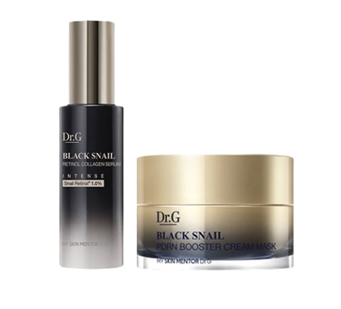[2025.6 new] ブラックスネイル レチノール コラーゲン セラムインテンス 30mL+PDRN ブースター クリームマスク 50mL 2点セット