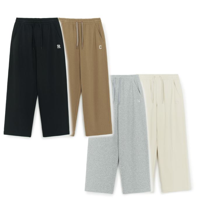 Basic Small Logo Wide Pants (3APTB0254-50CRD,3APTB0254-45BGD,3APTB0254-09MGS,3APTB0254-50BKS)
