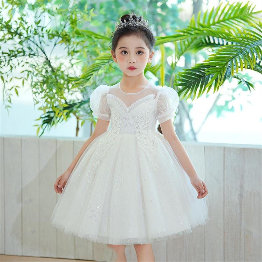 【急速出荷!】ドレス キッズワンピース パーティードレス ギャル 子供服 お姫 洋服 プリンセス パフスリーブ 学園祭 発表会 コスム かわいい 夏 女の子衣装 ポイントの使用