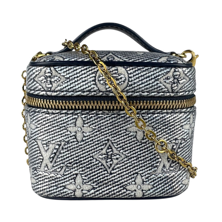 ルイ ヴィトン LOUIS VUITTON ショルダーバッグ モノグラム ラミネーテッドジャカード マイクロ ヴァニティ PVCコーティングキャンバス ネイビー レディース M82467 z9063