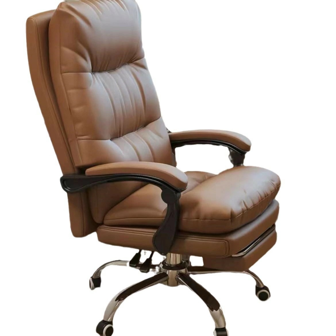 ン有オフィスチェア リクライニング可能 快適 長時間使用OK PCチェア エグゼクティブチェア 書斎椅子 ゲーミングチェア ふかふか クッション入り 日用雑貨 家具 便利