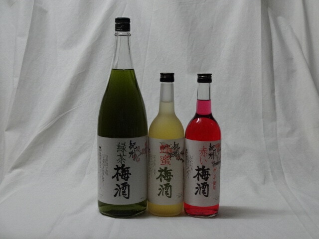 こんな梅酒福袋が欲しかったぁ　3本セット(中野BC 緑茶梅酒 蜂蜜梅酒 赤い梅酒) 1800ml＋7
