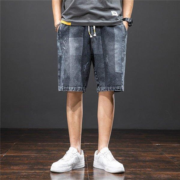 ショートパンツ メンズ デニムパンツ 夏ズボン 大きいサイズ 8XL 大きいサイズ 8XL ジーパン ジーンズ 海パン 色むら ショート丈 膝上 春夏