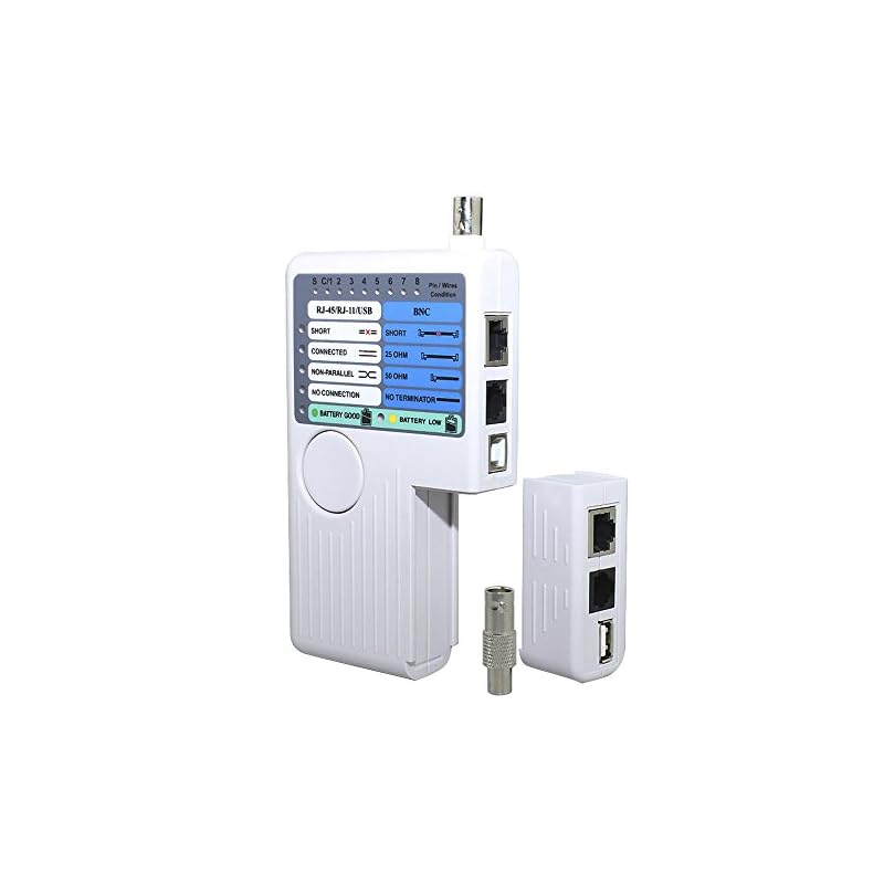 Ealona ネットワークケーブルテスター メーター リモート機能 4 in 1 RJ11 RJ45 USB BNC l lan ケーブル 検出器