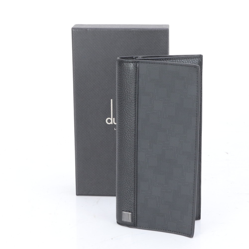 未使用 ディーエイト コンフィデンシャル 札入れ レザー×コーティングキャンバス 長財布 長財布 二つ折り ウォレット ラウンドファスナー メンズ RCE CJ12-7 中古