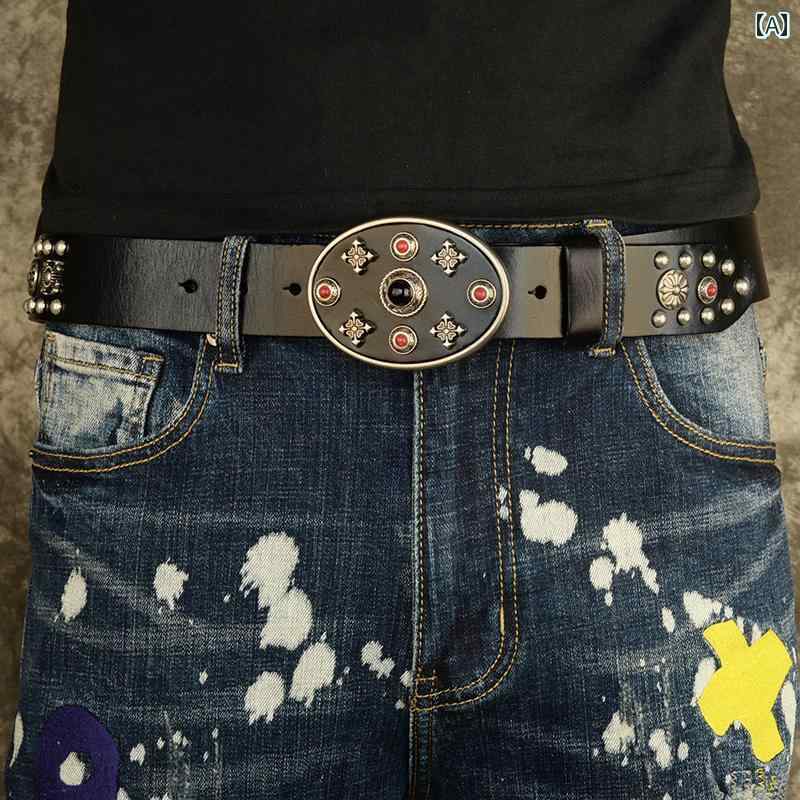 ベルト スタッズ ヒップ ホップ ユニセックス メンズ レディース ファッション オールシーズン ウエスト バンド アクセサリー
