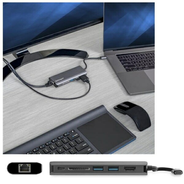 StarTech.com [DKT30CSDHPD3] USB Type-C接続マルチアダプタ SD