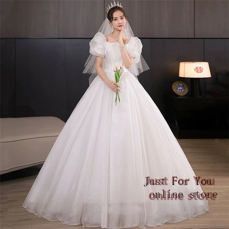 二次会ドレス ウェディングドレス ロング丈 格安 ウエディングドレス 大きいサイズ 白 ドレス 花嫁 二次会 結婚式 白ワンピース フォーマルドレス 編み上げタイプ ホワイト オシャレ S/M/L/X