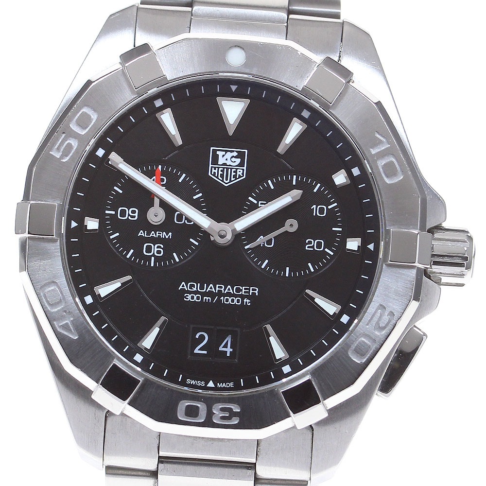 タグホイヤー TAG HEUER WAY111Z アクアレーサー アラーム クォーツ メンズ 箱保証書付き_825036【中古】