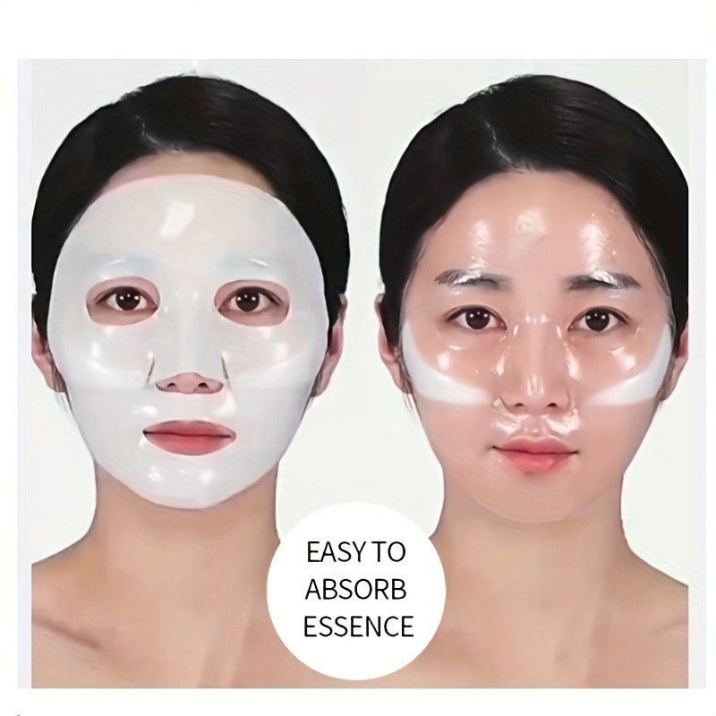 深層コラーゲンスキンケアリフティングマスク5枚セット - 保湿＆引き締めアルコールフリー低刺激性全てのライトベージュタイプ向け無香料透明＆なめらかな仕上がり 透明マスク