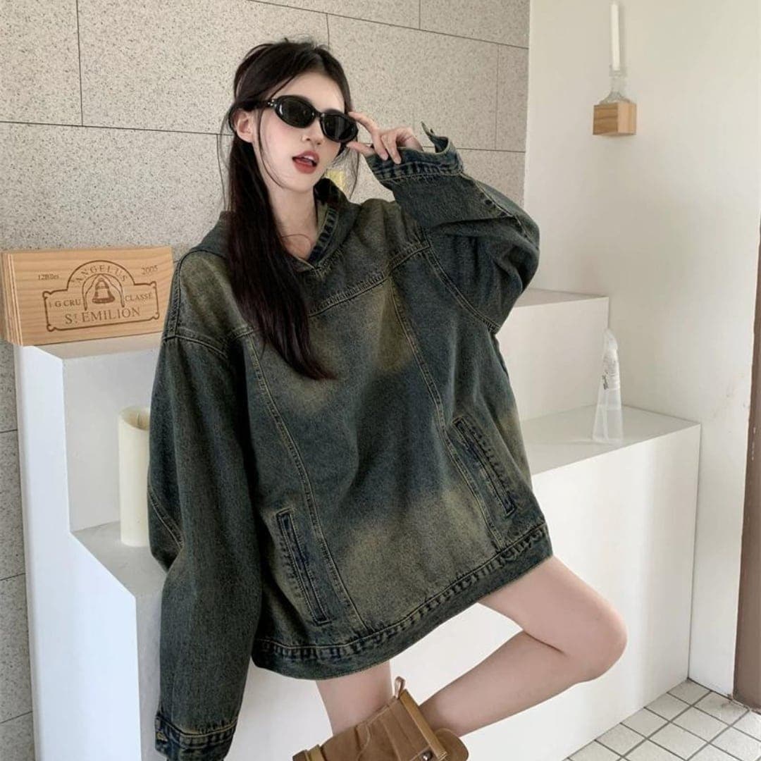 女っぽサイズ トップス 大人っぽかわいい 通学 ストリートシルエット ゆったり パーカー 学生ファッション き スタイルアップ カジュアル 羽織り スリーブ フード付き 上品 ルーズ