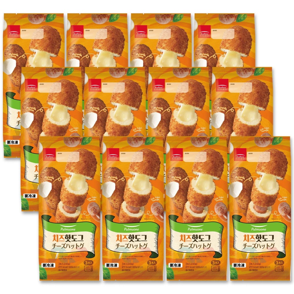 チーズハットグ 12個セット 240g(80g x 3本) / 冷凍 Asahico アサヒコ 韓国 アメリカンドッグ