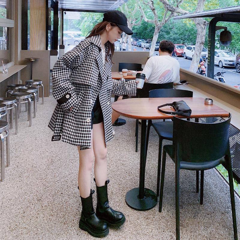 スプリングコート レディース トレンチコート アウター 千鳥柄 チェスター 秋物 春コート 通勤 美