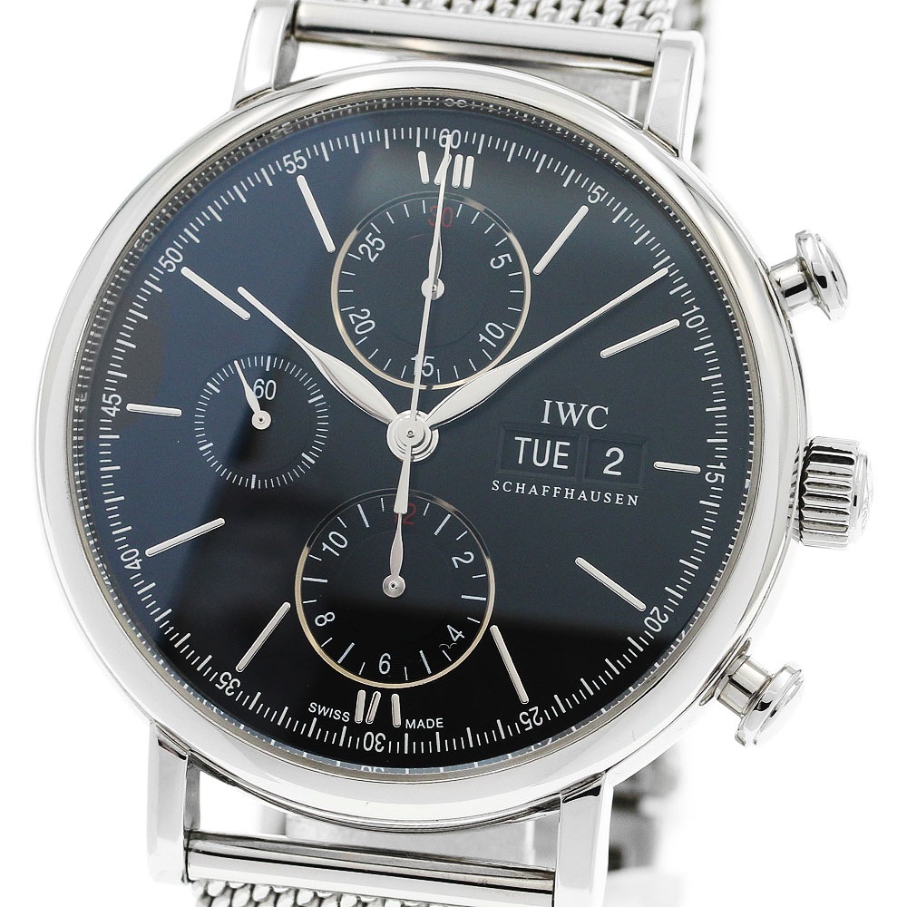 IWC IWC SCHAFFHAUSEN IW391030 ポートフィノ クロノグラフ デイデイト 自動巻き メンズ _920554【中古】