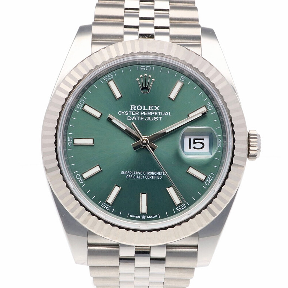ロレックス デイトジャスト オイスターパーペチュアル 腕時計 ステンレススチール 126334 自動巻き 1年保証 ROLEX 中古 美品