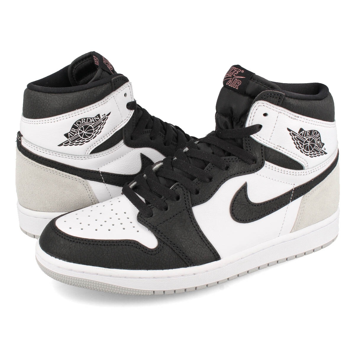 AIR JORDAN 1 RETRO HIGH OG WHITE/BLACK/GREY FOG/BLEACHED CORAL