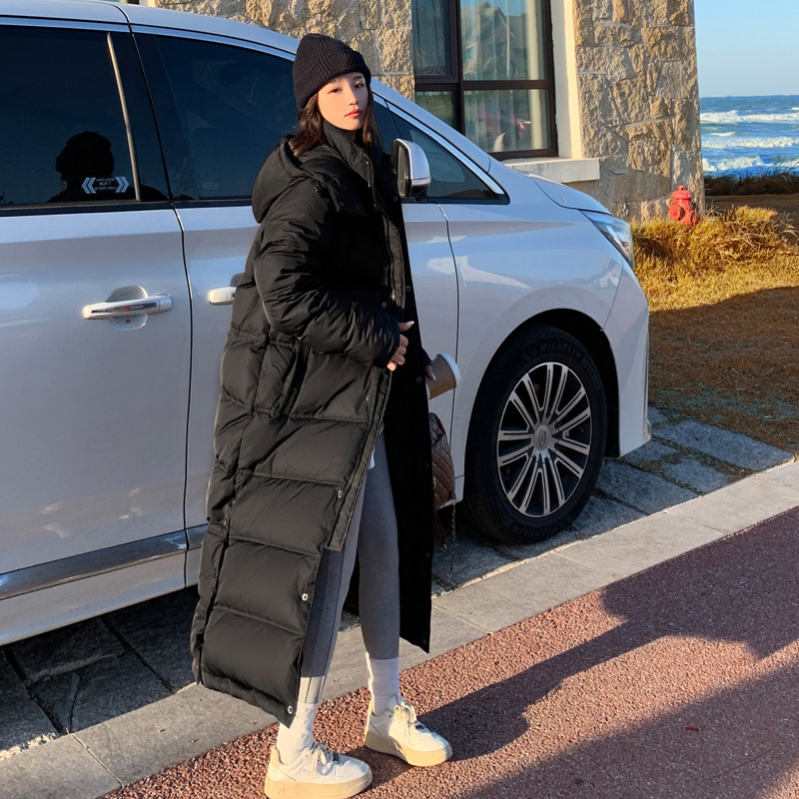 ダウンコート レディース ロング 大きいサイズ ダウンジャケット コート フード付き アウター ロング丈 ダウン 秋冬 キルティング サイドポケット 長袖 秋冬 コート OceanMap