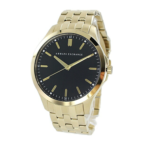 アルマーニエクスチェンジ 時計 メンズ 腕時計 Hampton 黒文字盤 ゴールド ステンレス AX2145 誕生日プレゼント 卒業 入学 お祝い