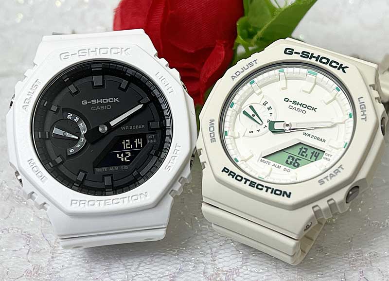 恋人たちのGショック ペアウオッチ G-SHOCK BABY-G ペア腕時計 カシオ 2本セット 電池式 アナデジ GA-2100-7AJF GMA-S2100GA-7AJF　人気 婚約　夫婦 高