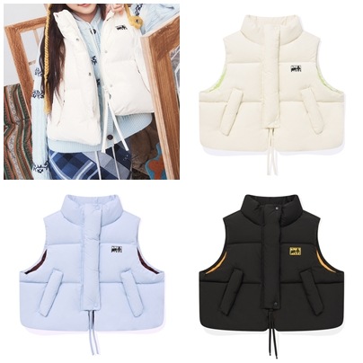 CHERRY CROP STRING DOWN VEST