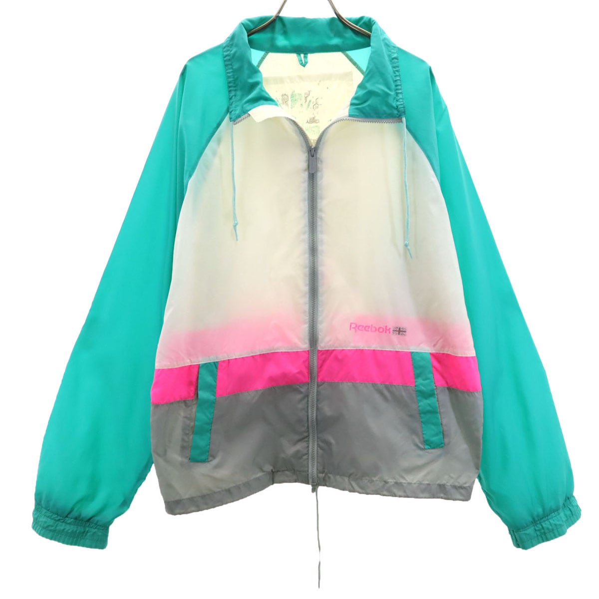 90s オールド ナイロンジャケット XL グリーン系 メンズ 古着