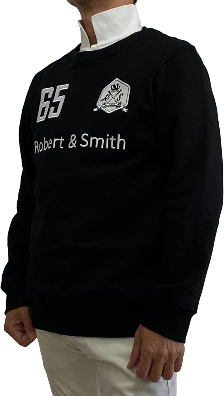 ロバートアンドスミス トレーナー メンズ 街着 室内着 スポーツ M( ブラック, M Big)