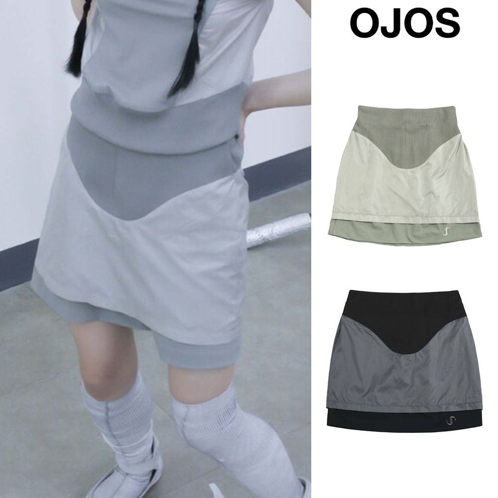 [OJOS] Layered Yoke Skirt