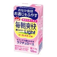 【送料無料】 森永 毎朝爽快 Light ピーチレモネード味 200ml48本/2ケース
