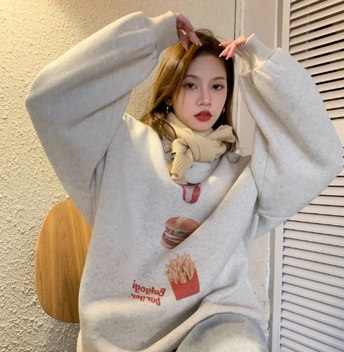 レディース トップス トレーナー スウェット 長袖 ボリューム袖 クルーネック ストレート ストリート アメカジ シンプル カジュアル レトロ アジアン ラフ ルーズ 抜け感 カレッジ風 学生風 4,932円