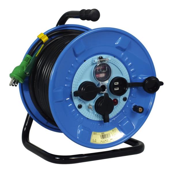 日動 防雨ELB付ドラム 30m NPW－EK33S 電動工具 電工ドラム コード 電工ドラム ３０Ｍ