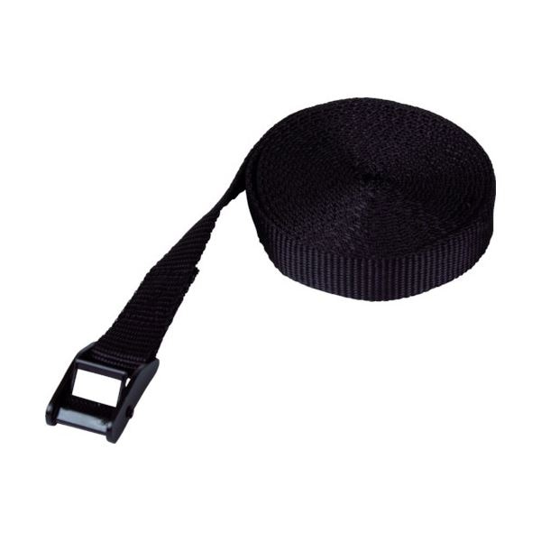 （まとめ）簡易結束ベルト 25mmx2m 黒 TSB-252BK 1本 [x5セット]