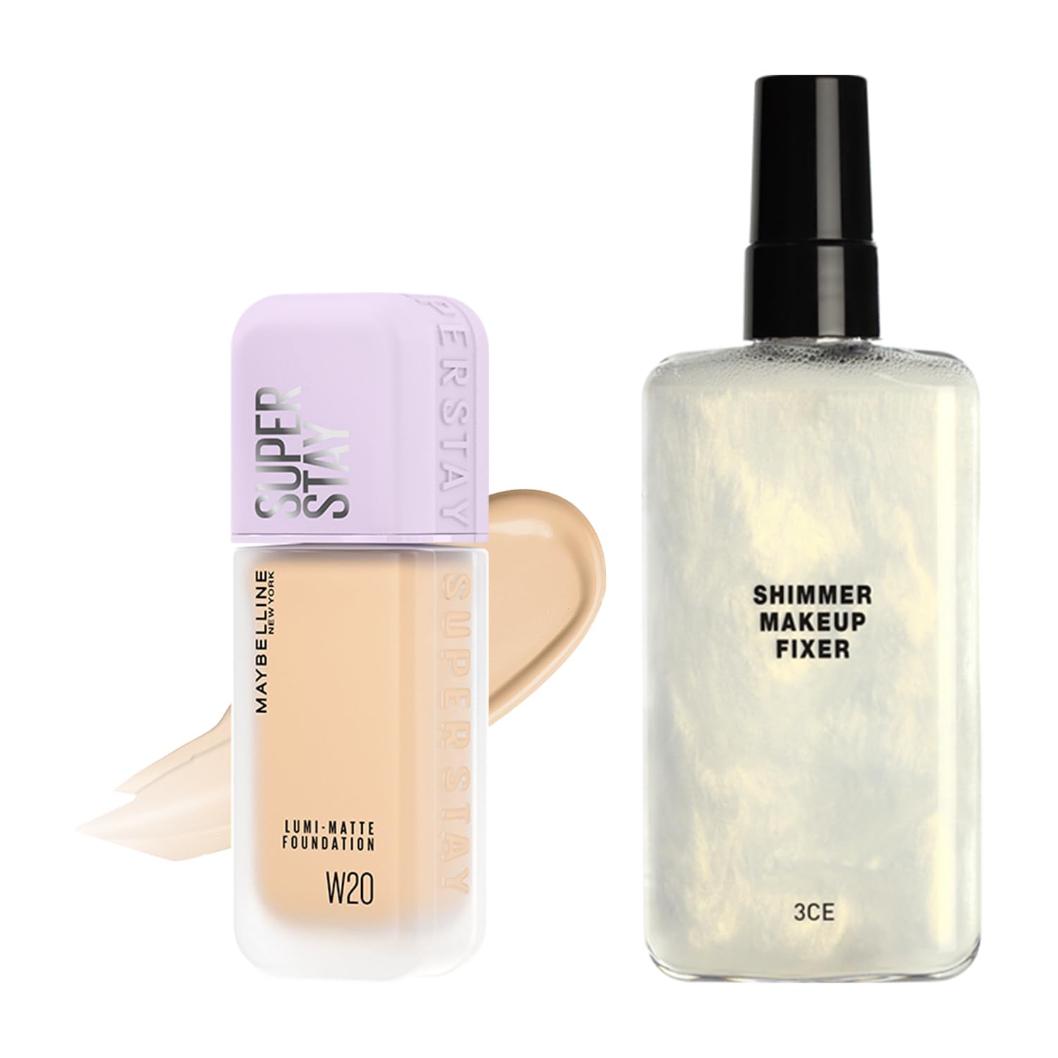 【セット】メイベリン SPステイ ルミマット リキッド ファンデーションW20+シマーメイクアップフィクサー 6,417円