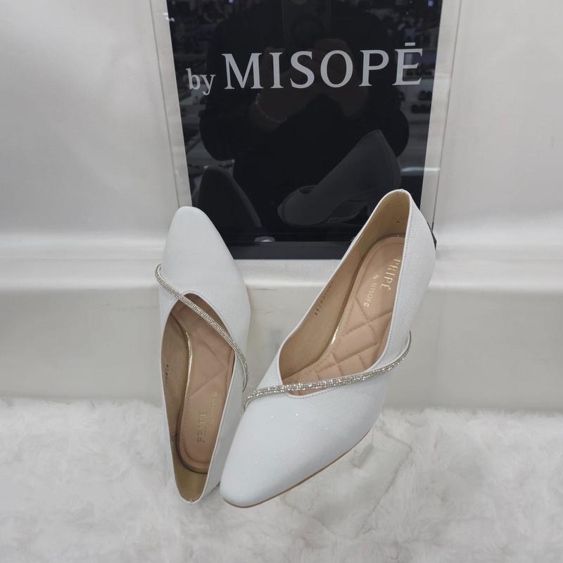 By 女性 パール ストラップ パンプス 112HT431DS005 WHITE 1 JJ