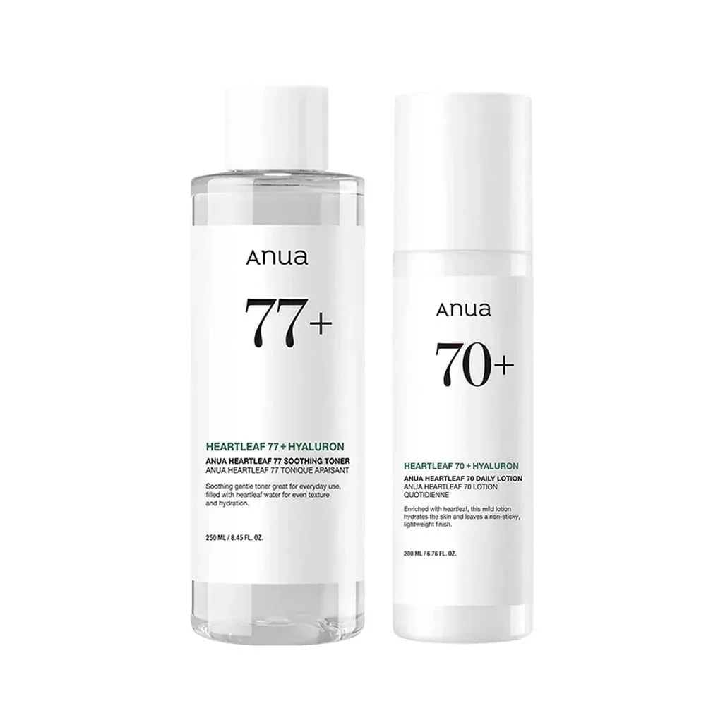 ANUA(アヌア)ドクダミスージング2STEPセット(化粧水＋乳液) ゆらぎ肌スージングケアセット 水分保湿 オールインワン しっとり化粧水 水分感たっぷり 水分保湿 オイリー混合肌 脂性肌 スキンケ