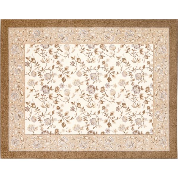 防炎 マット/絨毯 [約130x190cm ブラウン] 手洗いOK 『ジュレ』 プレーベル