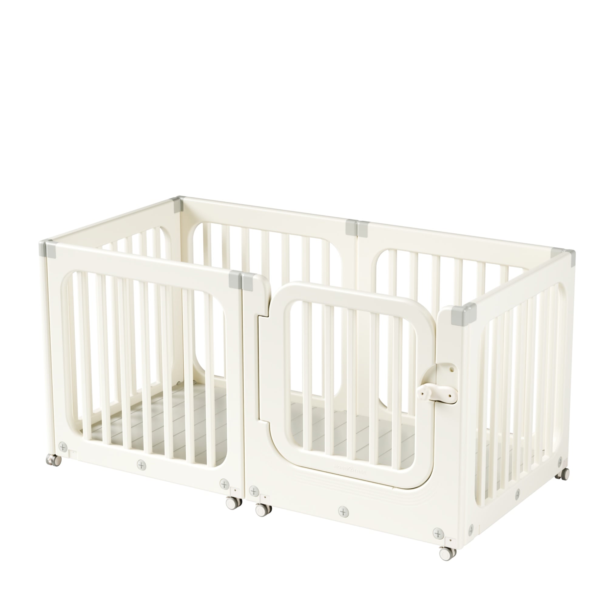 【在庫一掃 赤字覚悟】ベビーサークル 5in1 ロック扉付き キャスター付き 大型 室内プレイヤード ベビーゲート 赤ちゃん セーフティガード組立て簡単 キッズスペース 幼児 保育園 保育用品