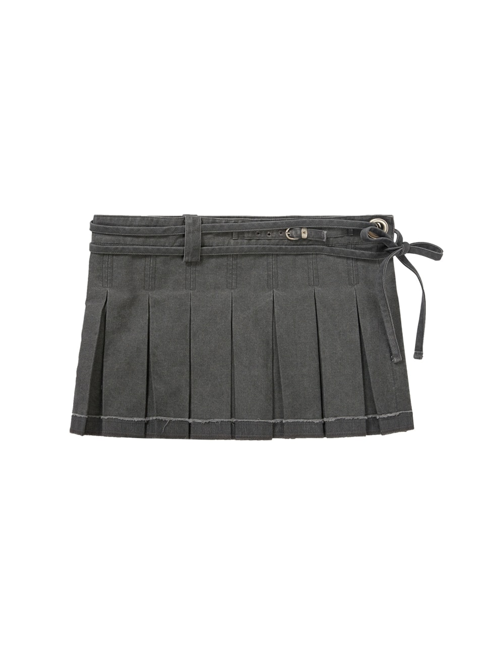 【MARGESHERWOOD】 LAYERED PLEATED SKIRT : DARK GREY