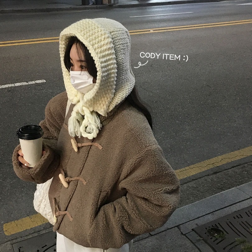 ケーブルニットバラクラバ ac1083