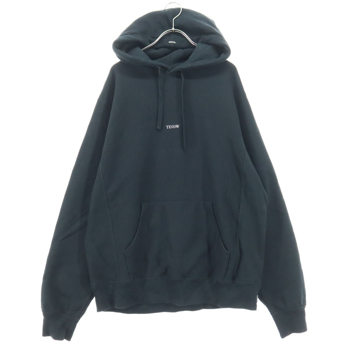 YELLO イエロ 日本製 裏起毛 英字 長袖 パーカー 3 ブラック メンズ 古着