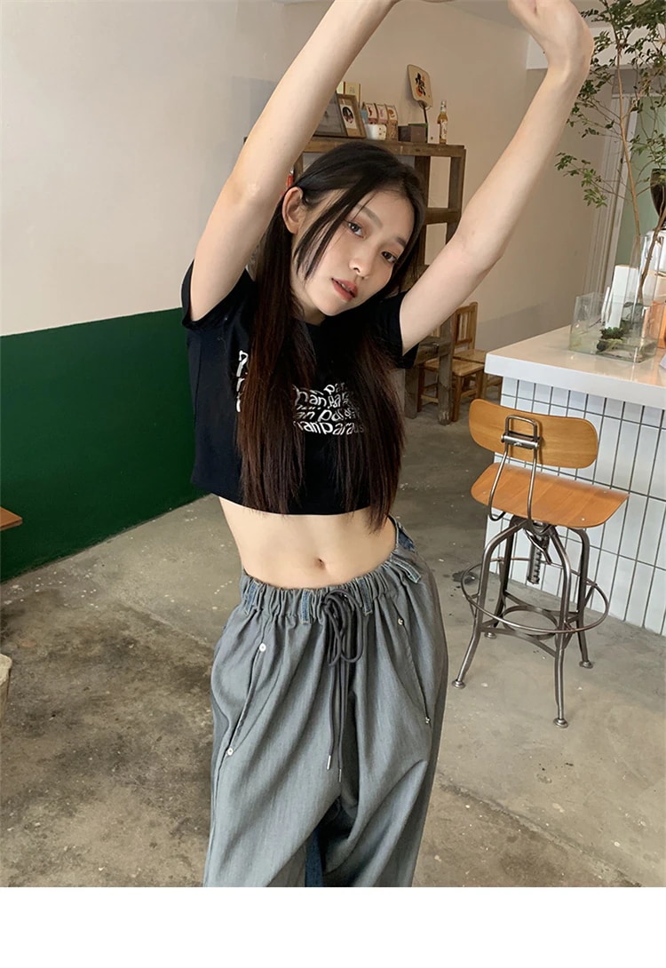 韓国ファッション 快適である ロングパンツ カジュアルパンツ 縫付 スリム ジーンズ