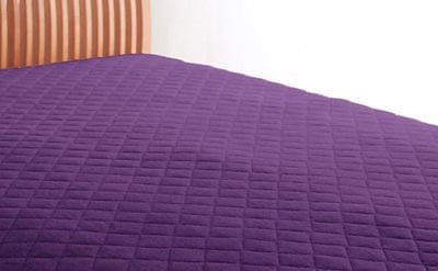 20色から選べる！お買い得同色2枚セット！ザブザブ洗えて気持ちいい！コットンタオルのパッド/シーツ [敷きパッドのみ] ダブル ロイヤルバイオレット