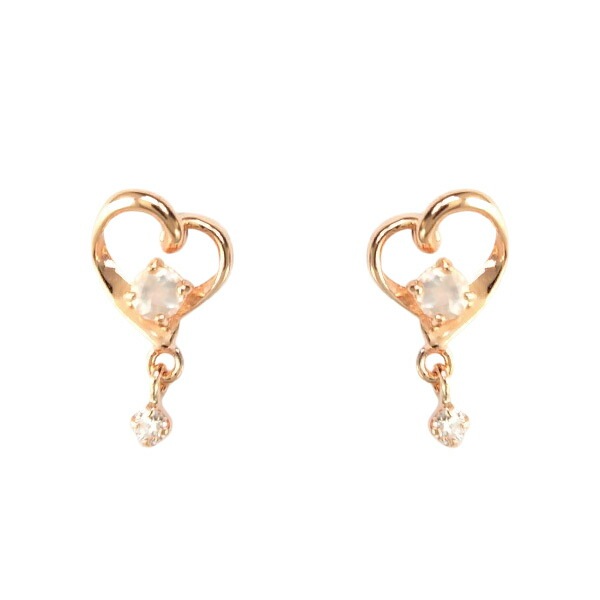 正規紙袋＆箱付 ピアス レディース ハート 6月 誕生石 151426553106 13,875円