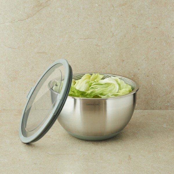 3in1/ステンレス/ミキシングボウル/24cm/野菜/バスケット