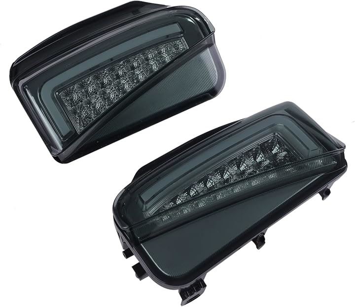 トヨタ 用 プリウス ZVW30系 後期 デイライト LED ファイバー 搭載 フロント バンパー ウインカー 左右セット ホワイト アンバー 各種 汎用 社外品(スモークレンズ)