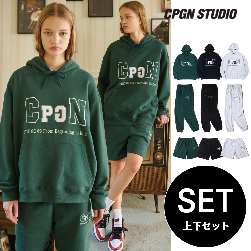 [CPGN STUDIO] [SET] CpgN Appliqué スウェットセットアップ